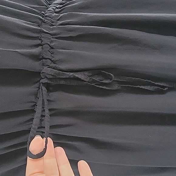 Lands End Black Tie Waist Women Size Xsmall Small Swimsuit Cover Up - Picture 5 of 11